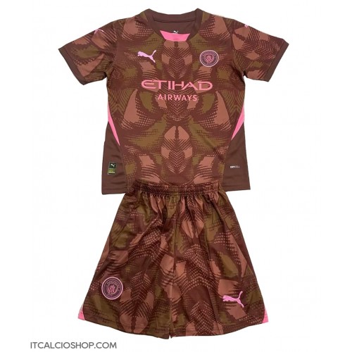 Manchester City Portiere Prima Maglia Bambino 2024-25 Manica Corta (+ Pantaloni corti)